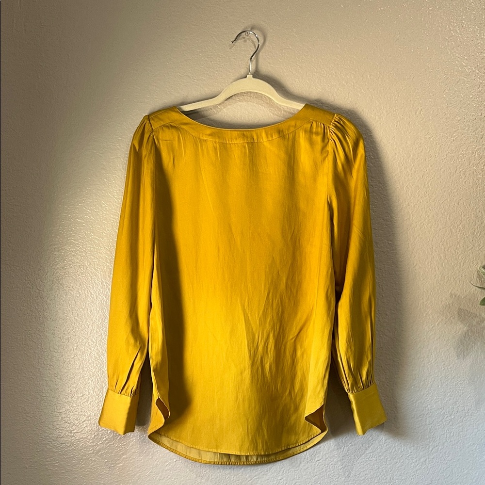 LOFT Mustard Yellow Long Sleeve Blouse